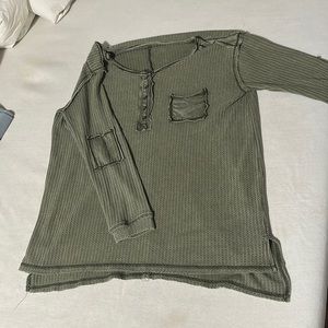 He & sky army green long sleeve